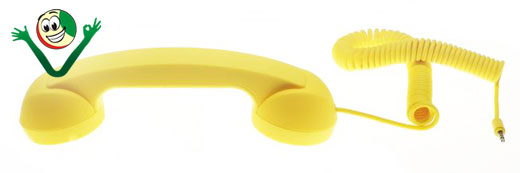 Cornetta auricolar microfono GIALLO per iPod Touch 3G 4  