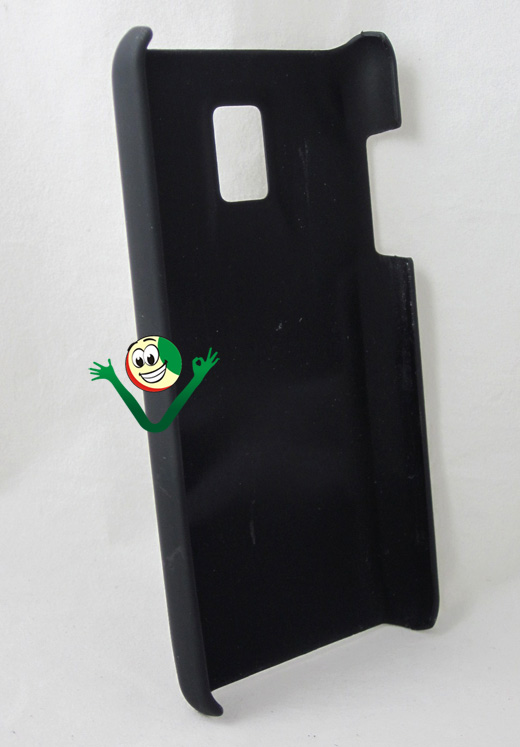 Custodia back cover rigida NERA per LG Optimus Dual 2x  